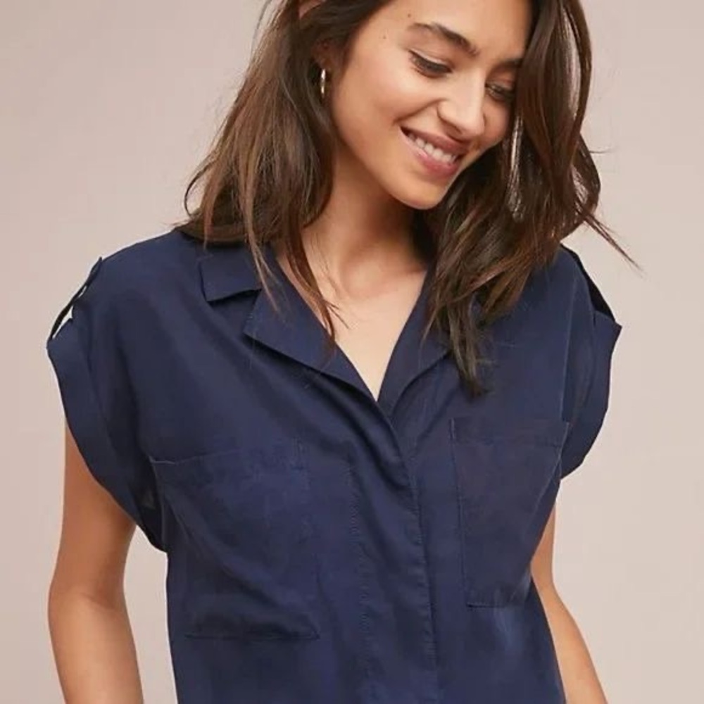 Sanctuary X Anthropologie Navy Blue Jumpsuit - Picture 3 of 7